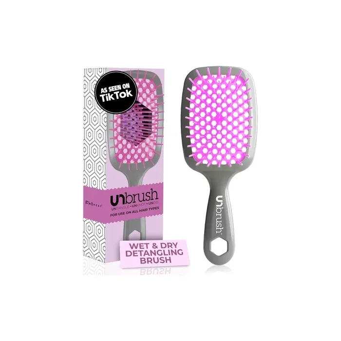 Fhi Heat Unbrush Wet & Dry Vented Detangling Hair Brush Lavender/Grey