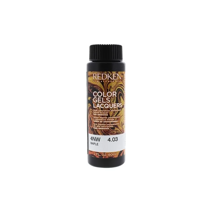 Redken Colour Gels Lacquer Permanent Hair Colour, No. 4NW Maple, 60 ml