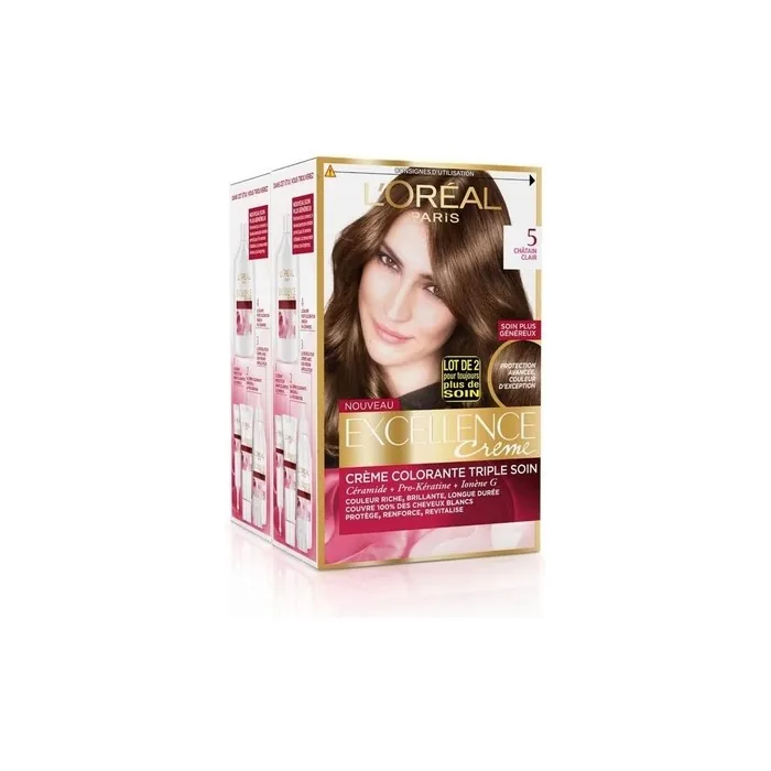L'Oréal Paris Excellence Triple Care Colour Chestnut 5.00 Light Brown 1 Count