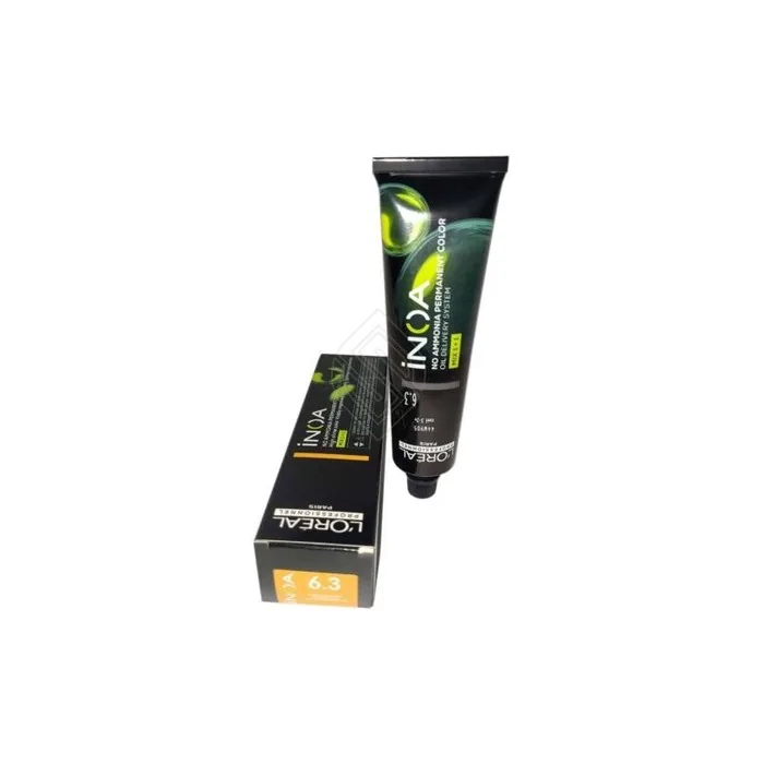 Loreal Inoa No Ammonia Permanent Hair Color Original 6.3/6G 2oz