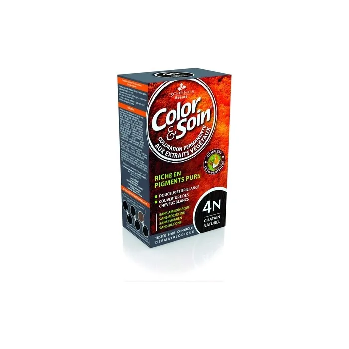 Les 3 Chenes Color & Soin Woman Hair Dye Natural Chestnut 4N