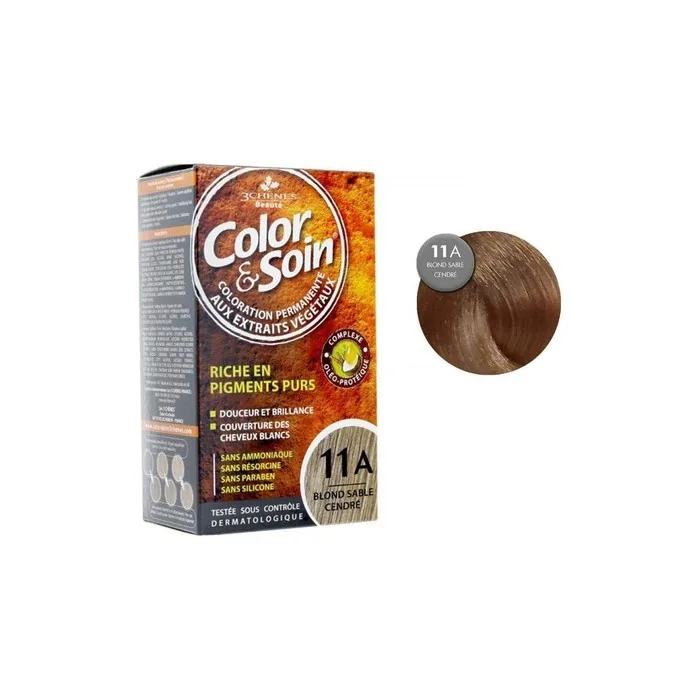 Les 3 Chenes Color & Soin Woman Hair Dye - Sand Ash Blonde 11A