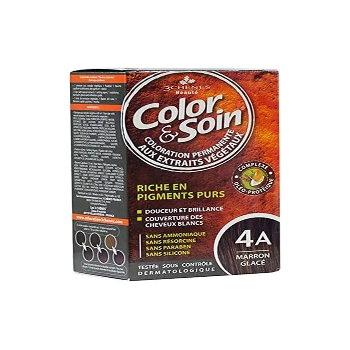 Les 3 Chenes Color & Soin Permanent Color Care Glossy Brown 4A