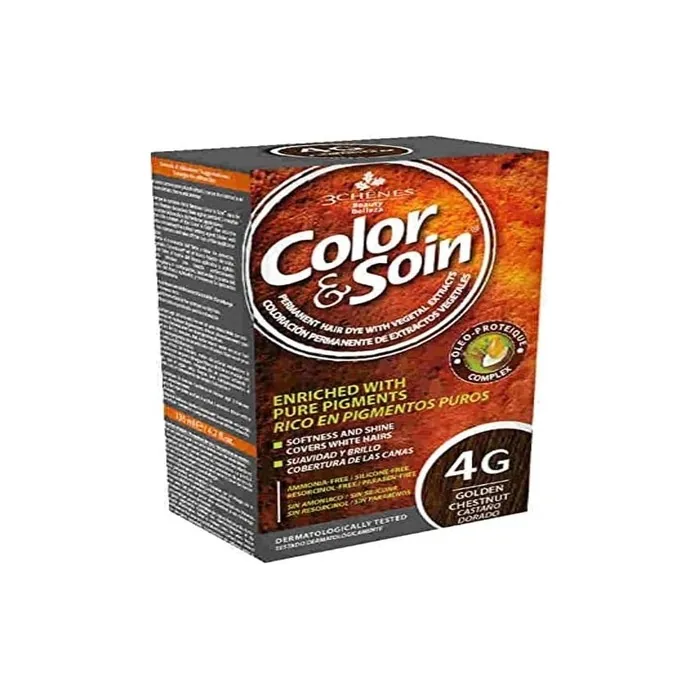 Les 3 Chenes Color & Soin Permanent Color Care Golden Chestnut 4g