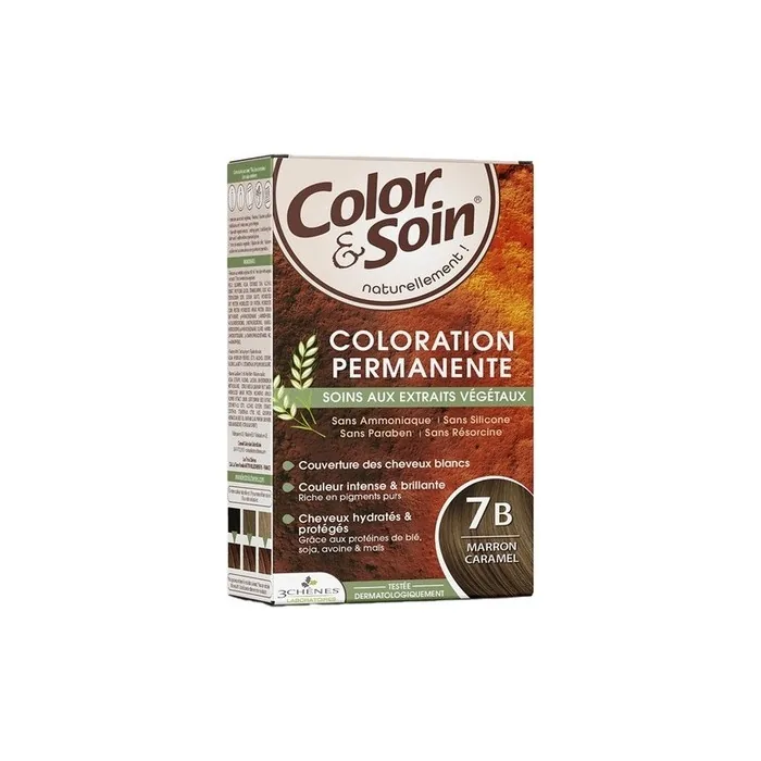 Les 3 Chenes Color & Soin Permanent Hair Colour Brown Caramel 7B