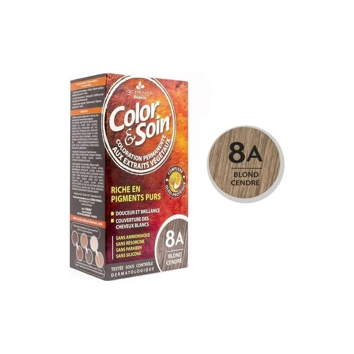 Les 3 Chenes Color & Soin Permanent Color Care Ash Blonde 8A