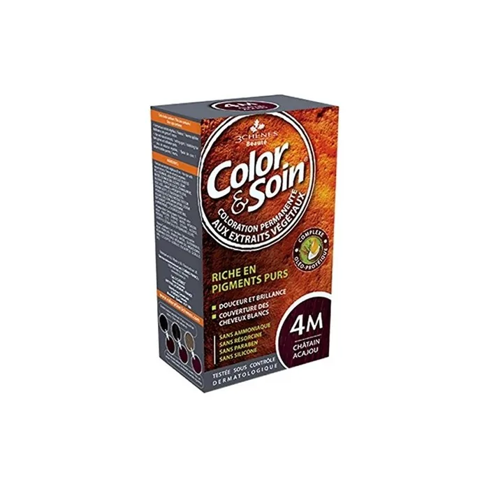 Les 3 Chenes Color & Soin Permanent Color Care Mahogany Chestnut 4m