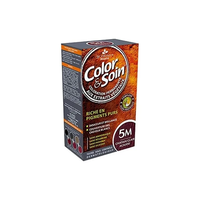 Les 3 Chenes Color & Soin Permanent Color Care Light Mahogany Chestnut 5m