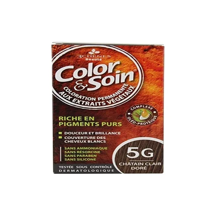 Les 3 Chenes Color & Soin Permanent Color Care Light Golden Chestnut 5g