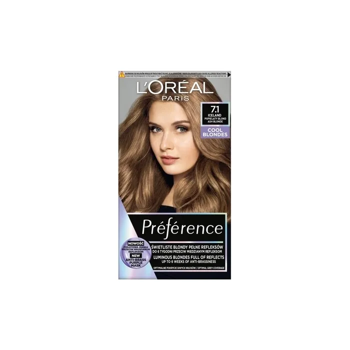 L'Oreal Preference Hair Color 7.1 Iceland