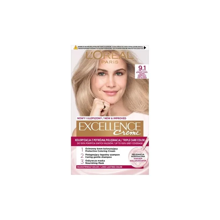 L'Oreal Excellence Creme Hair Color 9.1 Bj Blond Pop