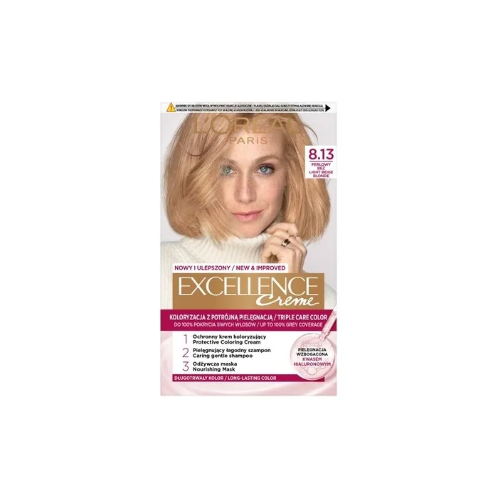 L'Oreal Excellence Creme Hair Color 8.13 Pearl Beige