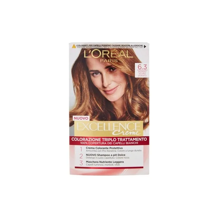 L'Oréal Paris Excellence Crème Permanent 6.3 Natural Light Golden Blonde