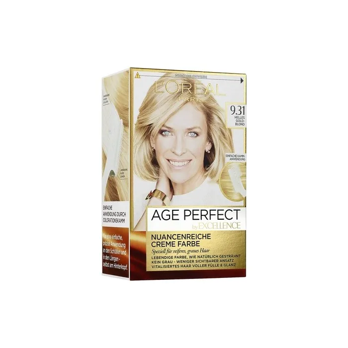 L'Oréal Paris Excellence Age Perfect Coloration 9.31 Light Golden Blonde 3 Count