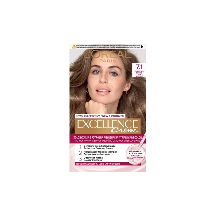 L'Oreal Excellence Creme Hair Color 7.1 Ash Blonde