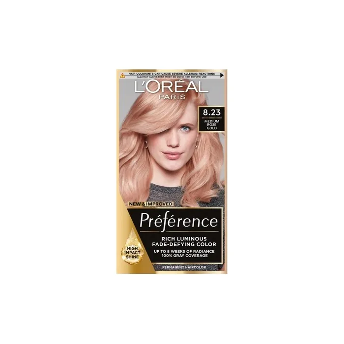 L'Oreal Preference Hair Color 8.23 Medium Rose Gold