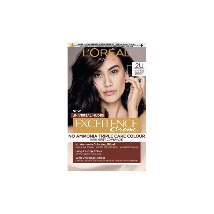 L'Oreal Paris Excellence Creme Universal Nudes 2u Very Dark Brown Hair Color