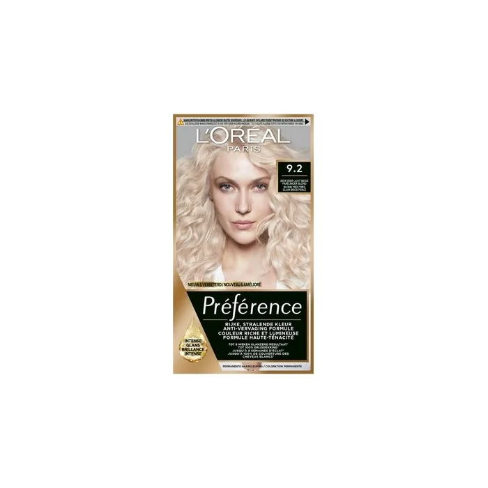 L'Oreal Paris Preference 91 Very Light Ash Blonde Permanent Hair Color 200 Ml