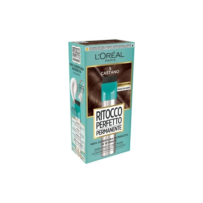 L'Oréal Paris Perfect Permanent Retouch Color with 100% Gray Coverage Integrated Applicator and Comb Brown