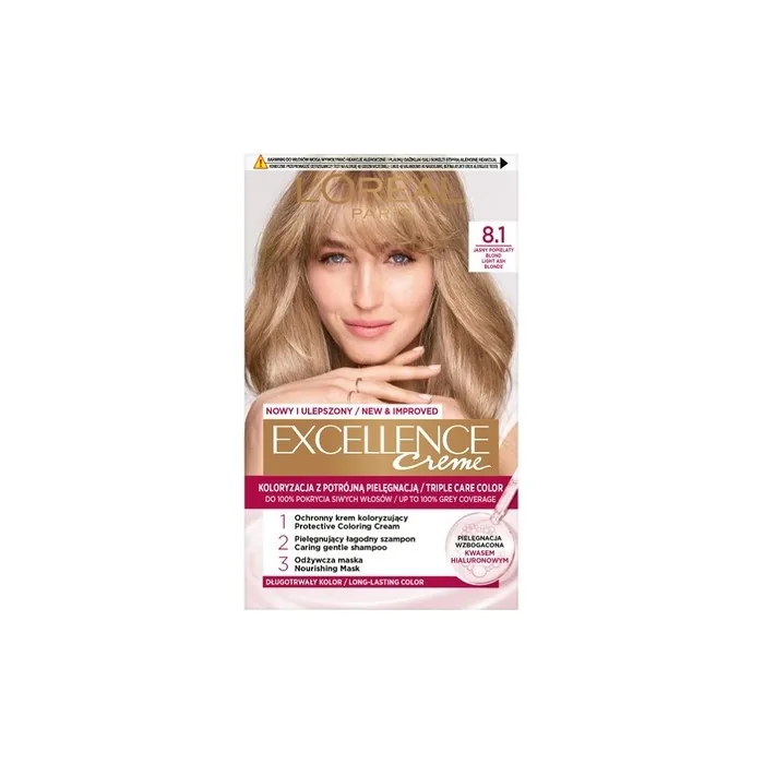 L'Oreal Excellence Creme Hair Color 81 Light Ash Blonde