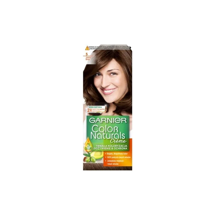 Garnier Color Naturals Permanent Hair Color 5 Light Brown - 1 Bottle