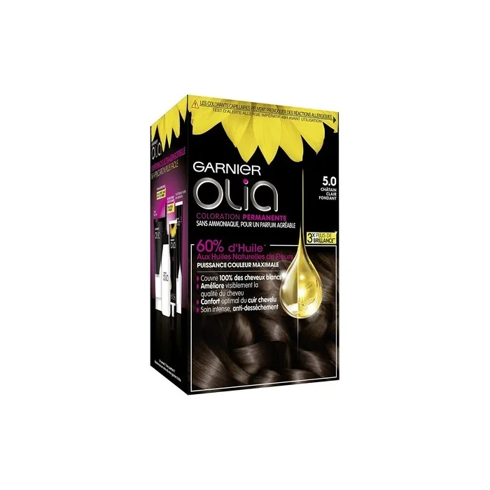Garnier Olia Ammonia-free Oil-based Chestnut Hair Dye Châtain Clair Fondant 1 Count