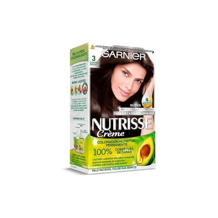 Garnier Nutrisse Creme Permanent Hair Color 3/30 Dark Chestnut