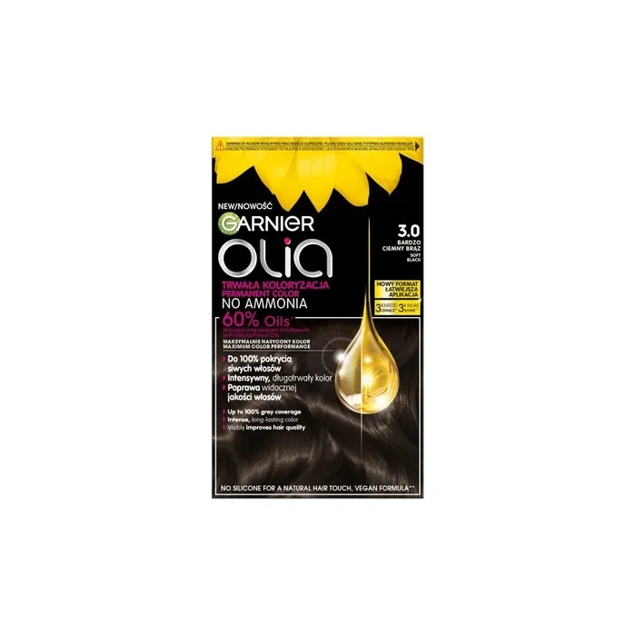 Garnier Olia Hair Color 3.0 Soft Black