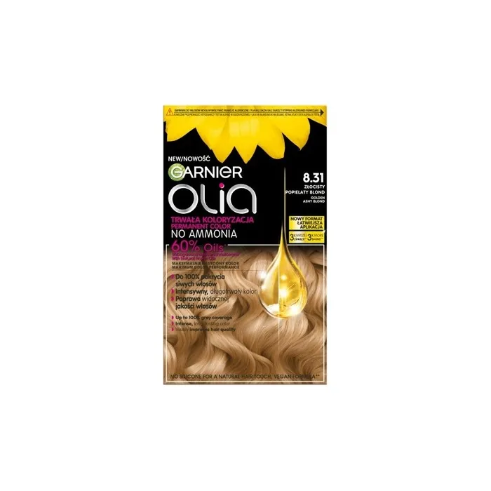 Garnier Olia Hair Color 831 Golden Ashy Blonde