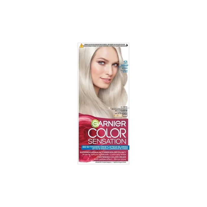 Garnier Color Sensation Cream Hair Dye S1 Platinum Blonde