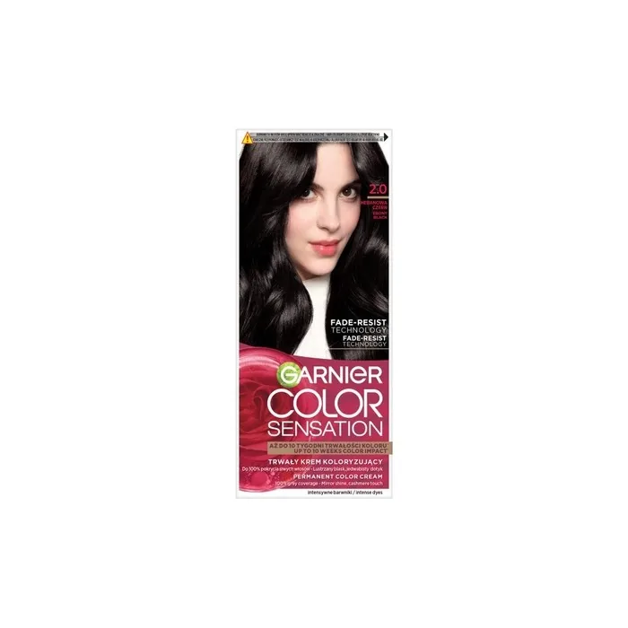 Garnier Color Sensation Cream Hair Dye 2.0 Ebony Black