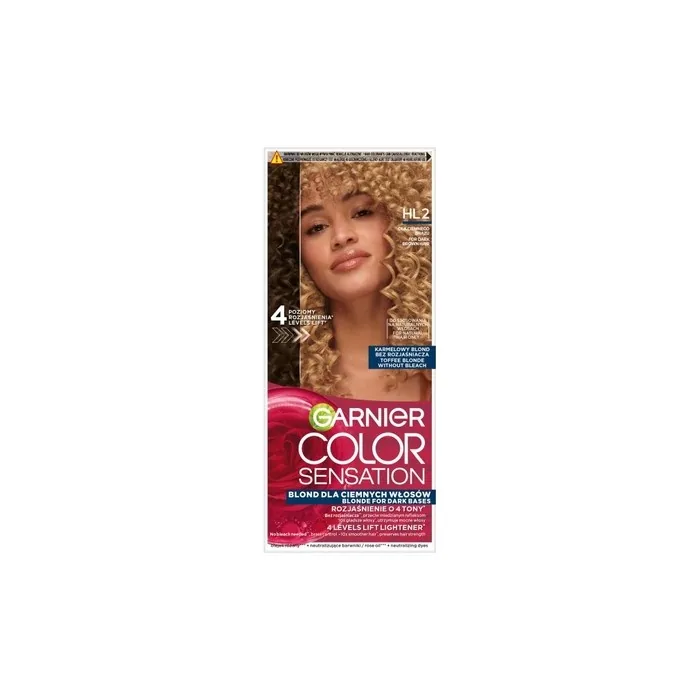 Garnier Color Sensation Hair Color Cream Hl2 Caramel Blonde 112ml