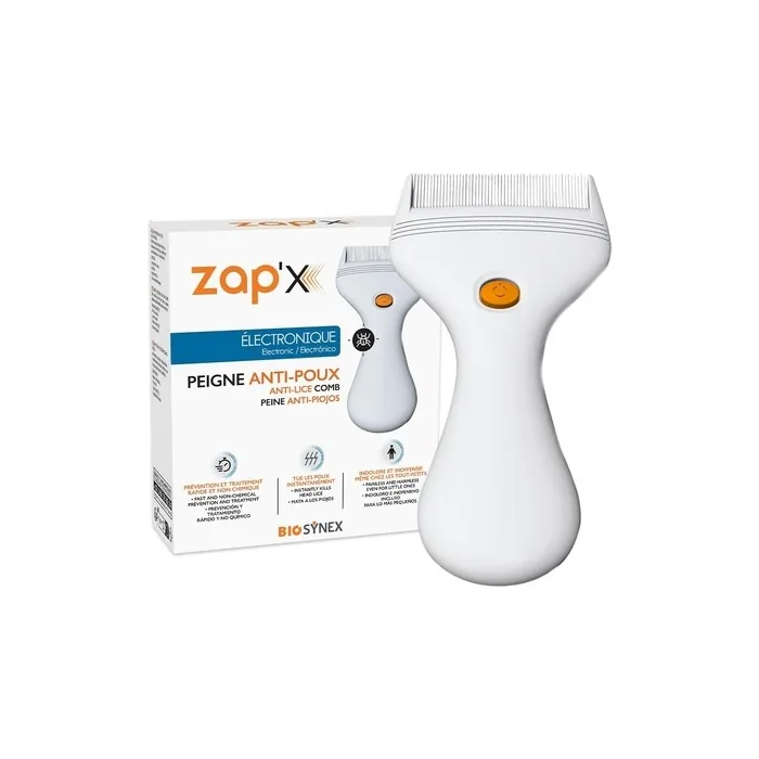 Zap'x Electronic Lice Comb 100% Natural Solution Safe & Painless