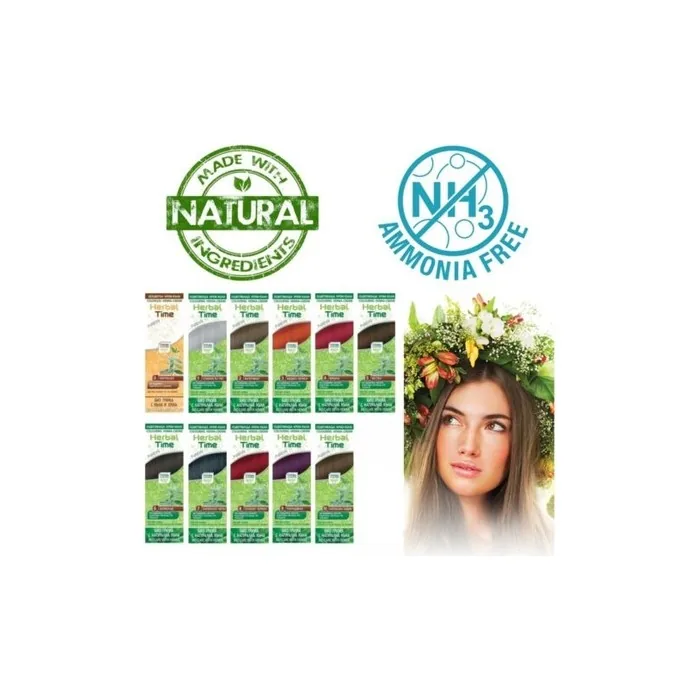 Herbal Time Henna Hair Dye Cream Colorant Natural Organic Dye