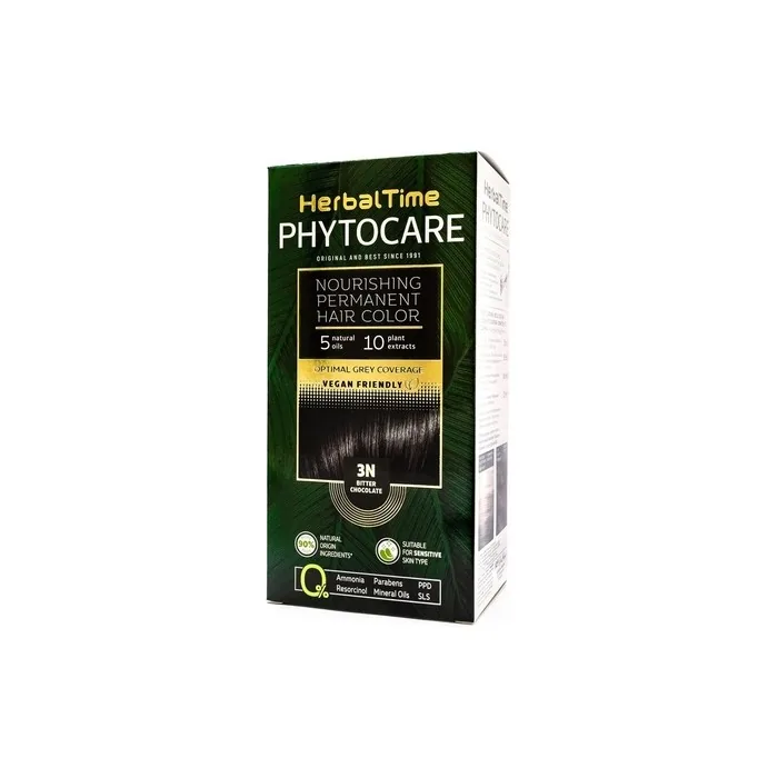 Herbal Time Phytocare Permanent Hair Dye Color Bitter Chocolate 3n