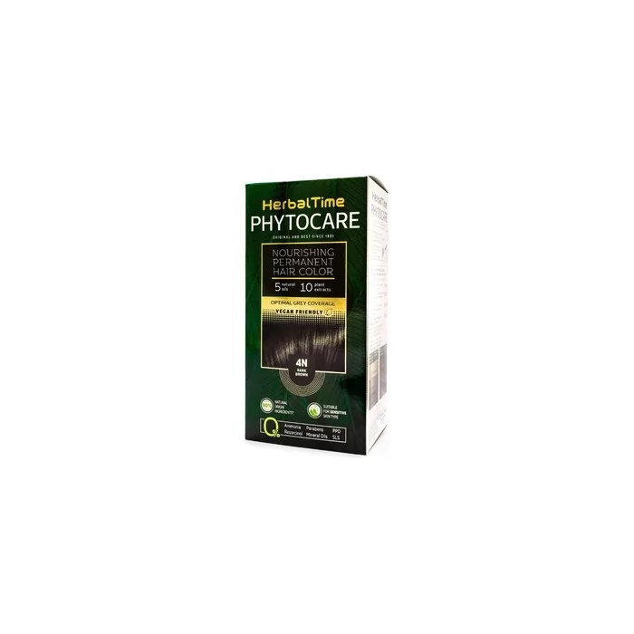 Energy Of Vitamins Herbal Time Phytocare Natural Hair Color 4n Dark Brown