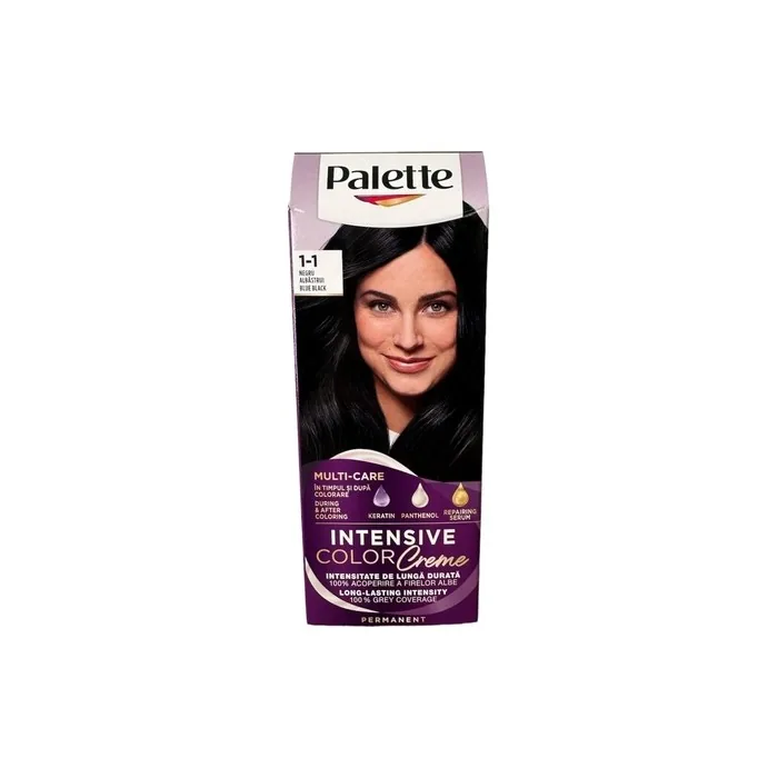 Permanent Hair Dye Palette Intensive Color Cream C1 Black Blue