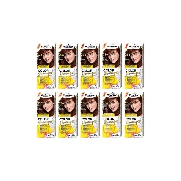 Schwarzkopf Palette Color Shampoo Hair Color 468 236 Chestnut Pack Of 10