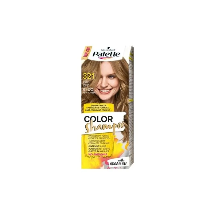 Palette Color Shampoo Hair Coloring Shampoo for up to 24 Washes 321