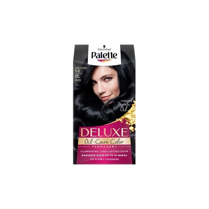 Palette Deluxe Oil-Care Permanent Hair Color With Micro Oils 909 Blue Red