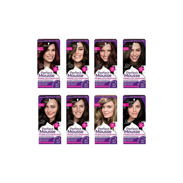 Schwarzkopf Perfect Mousse Foam Collection 0% Ammonia Permanent Hair Dye Shades