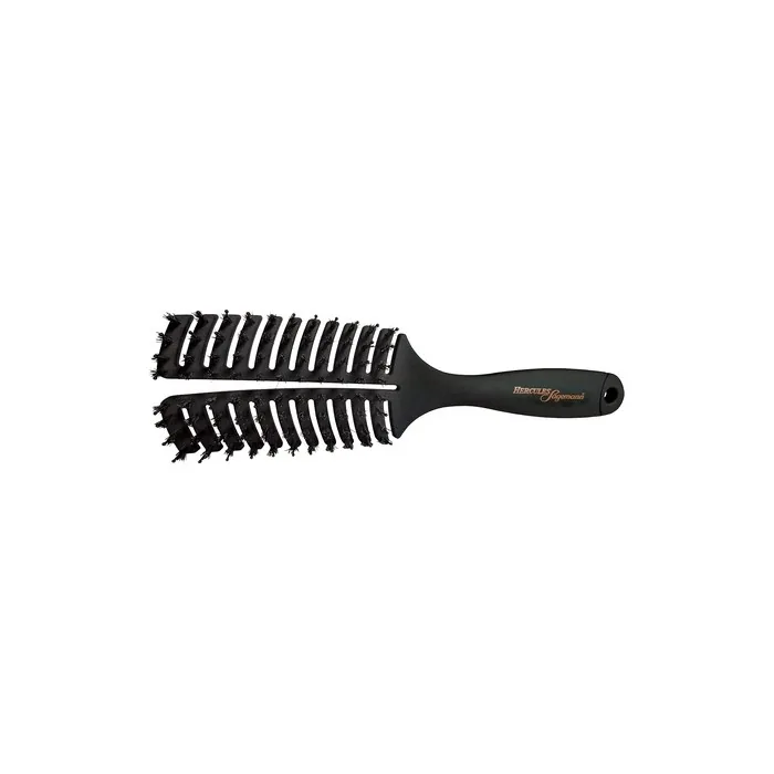 Hercules Sägemann 9144 Flexy Shape Hair Brush Boar Bristles with Nylon Pins Detangling Brush for Long Hair Narrow
