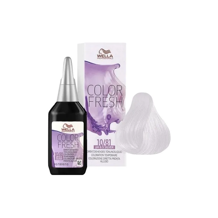 Wella Color Fresh Silver 10/81 Platinum Ash Pearl Golden Blonde 75ml