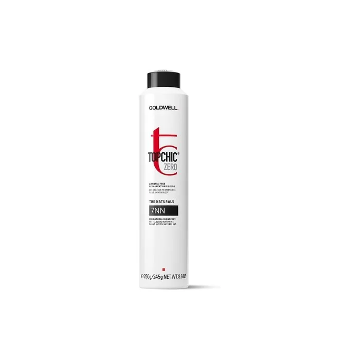 7NN Topchic Zero Mid Natural Blonde Intense Can 250ml - Permanent Ammonia-Free Hair Color
