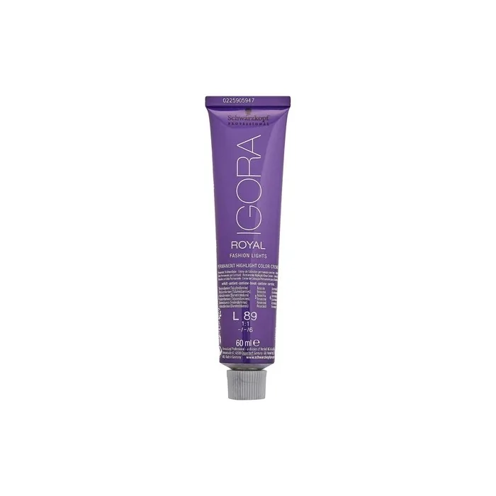 Schwarzkopf Professional Igora Royal Fashion Lights Permanent Highlight Hair Colour Cream L-89 Red Violet 60ml