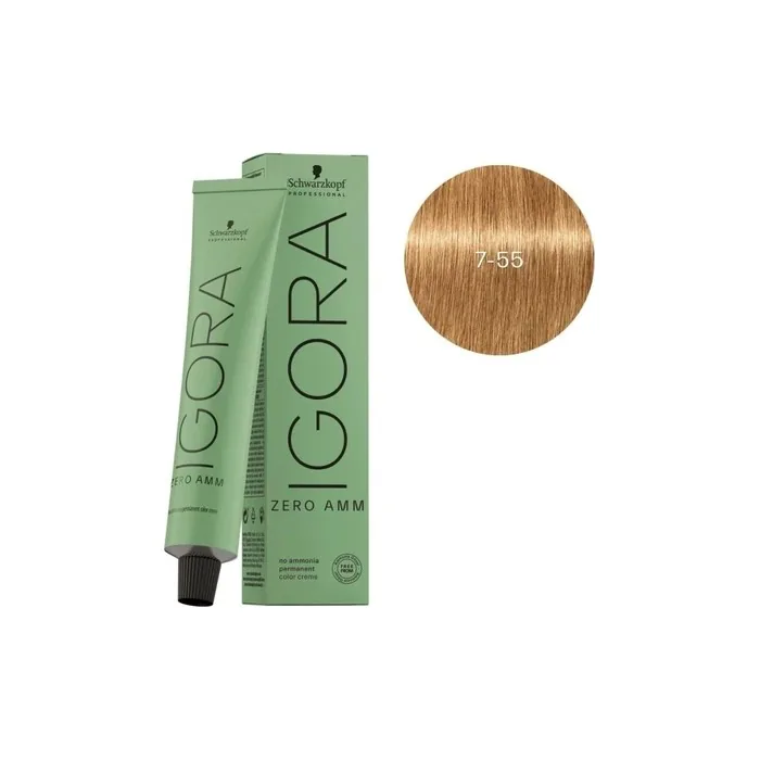 Schwarzkopf Igora Zero Amm 755 Hair Color Medium Intense Golden Blonde 60 Ml