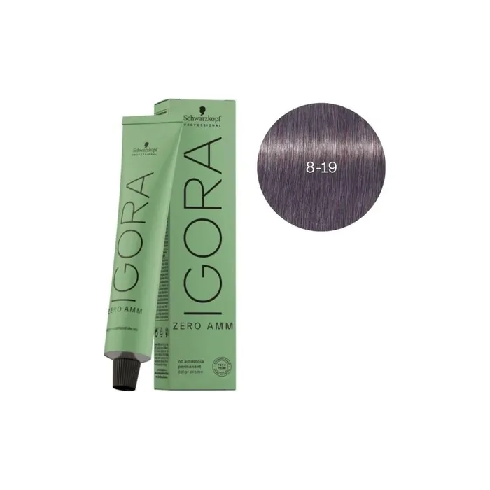 Schwarzkopf Igora Zero Ammonia 819 Hair Color Light Ash Purple 60 Ml