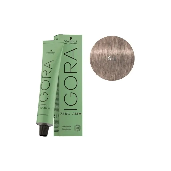Schwarzkopf Igora Zero Ammonia 91 Hair Color Very Light Ash Blonde 60 Milliliters