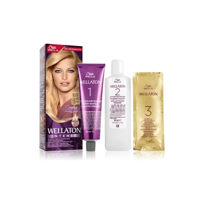 Wella Wellaton Intense Permanent Hair Color With Argan Oil 100 Lightest Blonde 1 Piece