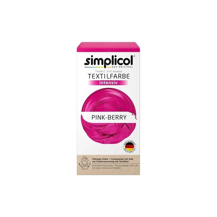 Simplicol Intensive Textile Dye Pink Berry 1027620 - All-in-1 Complete Package